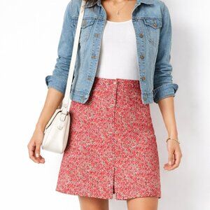 Eddie Bauer Colorful Floral Knee Length Casual Feminine Modest Skirt [size 10]